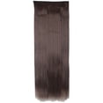 thumbnail image 4 of SAYFUT Trendy 30"Long Straight 3/4 Full Head Clip in Synthetic Hair Extensions One Piece 5 Clips 130g Medium Brown, 4 of 7