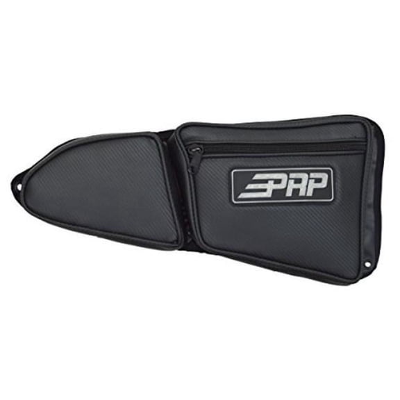 PRP BPRE37-210 Carbon Fiber Passenger Side Door Bag with Knee Pad, Black