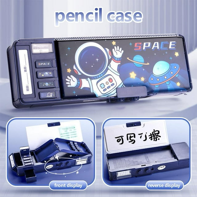 Estbridge Double Layer Large Capacity Multifunctional Stationery Password Box