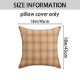 thumbnail image 7 of Unique Bargains Plaid Decorative Throw Pillow Covers Pack of 2 Khaki 18" x 18", 7 of 7