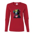 thumbnail image 2 of Love Can Make a Tail Wag Pitbull Dog Lover Womens Graphic Long Sleeve T-Shirt, Red, 2XL, 2 of 3