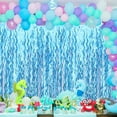 thumbnail image 3 of Farfi 5Pcs Wavy Tinsel Foil Fringe Curtains Vibrant Color Sparkling Hanging Door Curtains Backdrop Photography Props (Silver), 3 of 13