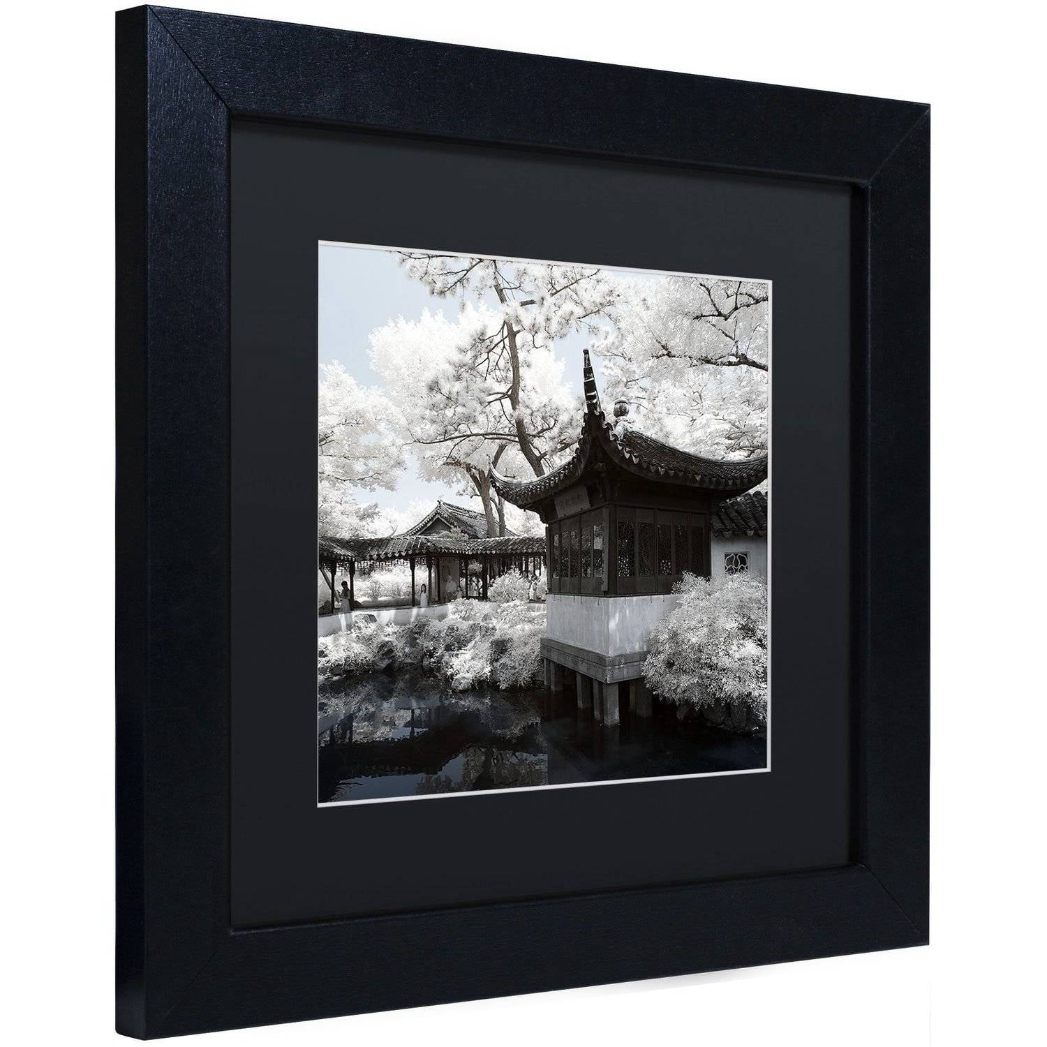 Trademark Fine Art "Winter Temple" Canvas Art by Philippe Hugonnard, Black Matte, Black Frame