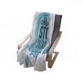 thumbnail image 4 of Saying Soft Flannel Fleece Throw Blanket, Soft Colored Retro Never Stop Dreaming Calligraphy with Boho Feathers Print, Cozy Plush for Indoor and Outdoor Use, 50" x 60", Blue White, by Ambesonne, 4 of 6