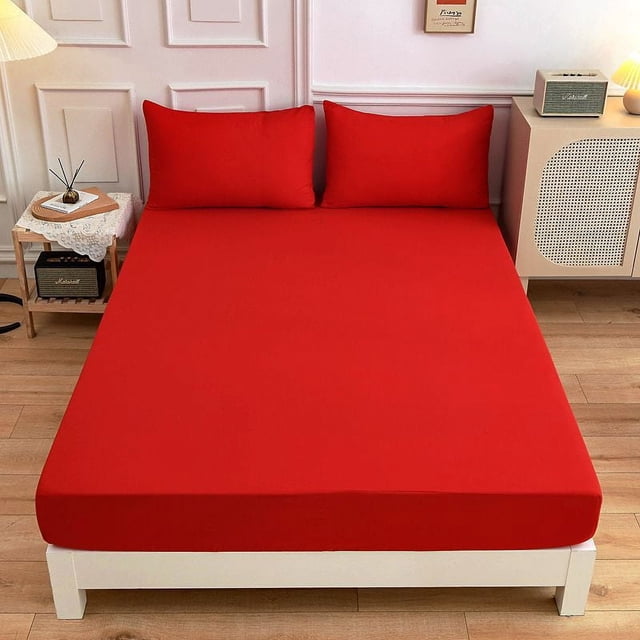 Funda de almohada para cama individual de color sólido, funda de edredón para cama individual o doble de 1,5/1,8 pulgadas de grosor y fibra ultrafina para el hogar