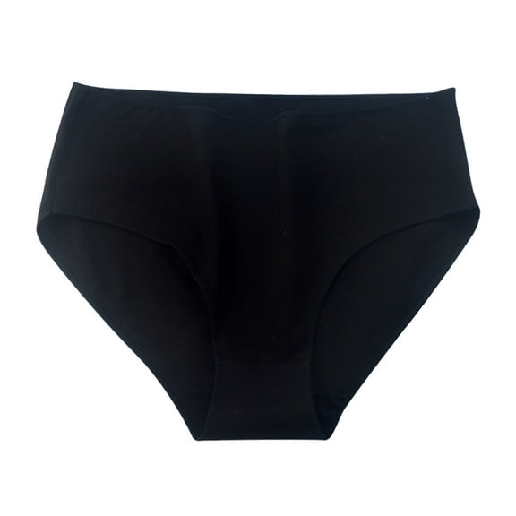VISALY Cheeky Panties Seamless Underwear Women'S Pure Cotton Underwear Large Size High Waist Breathable High Elastic High Slit Crotch Briefs Breathable Underwear Cotton Panties Panties Black L
