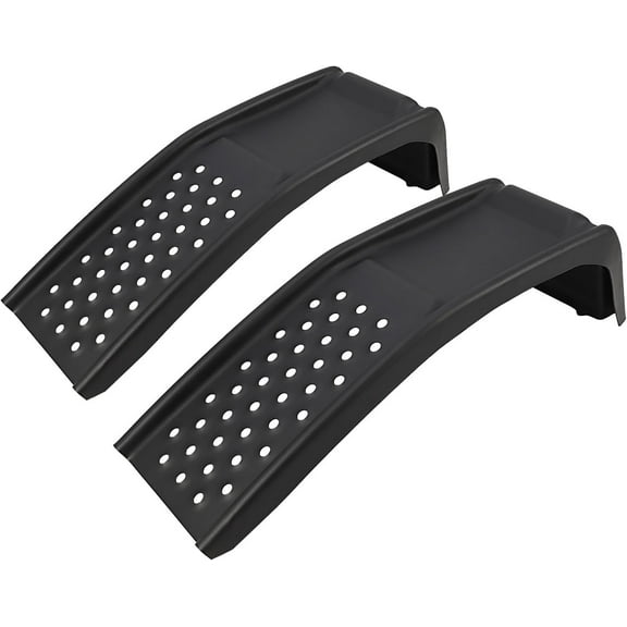 Set of 2 Heavy Duty Car Ramps - 8000lbs Capacity Auto Ramp Solid Steel Ramps for Oil Changes, Tire Rotations, Maintenance, and Other Automotive Tasks