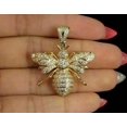 thumbnail image 2 of 2Ct Lab-Created White Diamond Honey Bee Pendant in 14K Yellow Gold Plated, 2 of 2