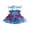 Blue, variant on BemeyourBBs Newborn Baby Girl My First 4th of July Outfit Smocked Romper Dress Baby Girl Patriot Independent Day Clothes Sleeveless Embroidery Letters Tulle Tutu Dress Bodysuit Party Playsuit