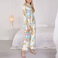 thumbnail image 3 of Fotbe Icecream Truck Conjunto de Pijama de Manga Larga para Mujer con Estampado, Ropa de Dormir de 2 Piezas, Conjunto de Casa Suave y Cómodo con Bolsillos-Small, 3 of 7