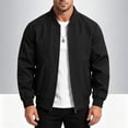 thumbnail image 5 of Agkizg Men's Fall Winter Jackets, Solid Lightweight Zip Up Jacket Long Sleeve Casual Outerwear with Zipper Side Pockets, 5 of 6