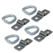 The ROP Shop | 4-Pack 3/8" Steel D Ring Tie Downs Heavy Duty Chain Rope Strap Cable Anchor Bolt