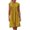 Yellow, variant on Fesfesfes Linen Dress for Women Spring Short Sleeve Tunic Dress Chest Pleated Knee Length Dress Casual Round Neck Pullover Dress