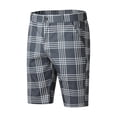 thumbnail image 4 of Pxiakgy mens shorts Male Summer Casual Slim Plaid Printed Shorts Zipper Fly Semi Elastic Waist Pocket Shorts Men Casual Shorts Grey + S, 4 of 6
