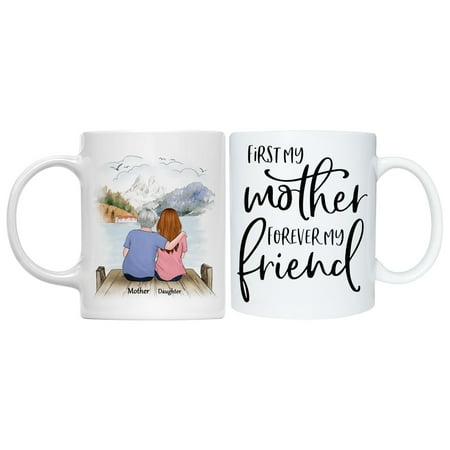 

Hfyihgf Mother And Daughters Forever Linked Together Commemorative Mug Gift