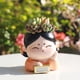 thumbnail image 5 of Maceta con cabeza de niña, maceta para flores, figura China antigua de dibujos animados, estatua de niña para estantería interior y exterior, regalos Estilo C BLESIY Maceta, 5 of 8