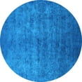 thumbnail image 1 of Ahgly Company Indoor Round Persian Light Blue Bohemian Area Rugs, 7' Round, 1 of 4