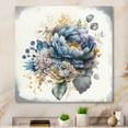 thumbnail image 2 of Designart Cool Tone Blooming Bouquet II Canvas Wall Art, 2 of 5
