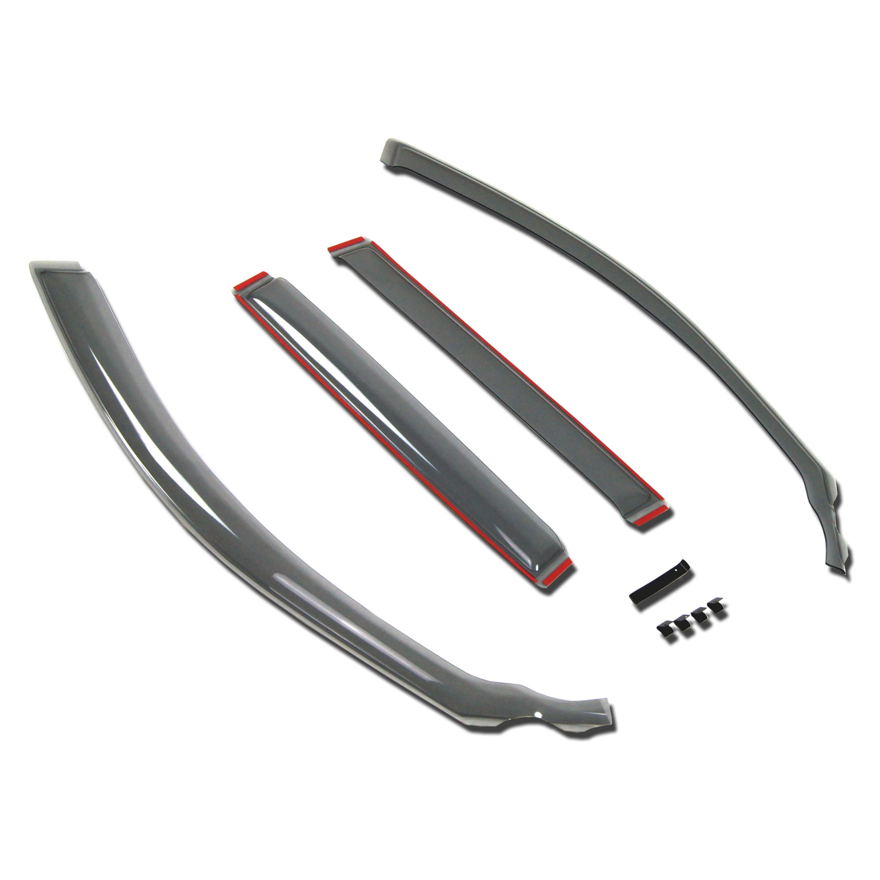 TuningPros Smoke Tinted Window Visor Deflector Set For Toyota 4Runner 1990-1995 4-Door | 4-Pc Rain Guard