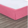thumbnail image 3 of Sheets & Beyond Solid Microfiber Bed Skirt, Queen, Pink, 3 of 3
