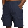 thumbnail image 2 of OSOLU Solid Color Men's Cargo Shorts With Multiple Pockets Loose Fit Casual Straight Leg Pants Trousers Everyday Comfort Versatile Bottoms, 2 of 5