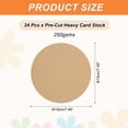 thumbnail image 2 of 24 Pcs Circle Card Stock, 7.5 Inch Cardstock Paper Circles for Craft, Kraft Color, 2 of 7