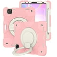 thumbnail image 5 of Case for iPad Pro 11 3rd Generation 2021: Military Grade Shockproof Silicone for iPad 11 Inch 2nd Gen w/Pencil Holder - Stand - Handle - Shoulder Strap For iPad Pro 11 2021/2020/2018,Pink, 5 of 11