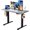 Grey, variant on Small Electric Standing Desk, 40" ×20" White Standing Table, Height Adjustable Compact Sit Stand Desk with Splice Board, Home Office Table with 2 Hooks