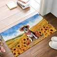 thumbnail image 2 of Vintage Rat Terrier Says Hello Mother's Day Summer Sunflower Field Doormat Ratty Dog Lover Indoor Outdoor Welcome Mat - 12005, 2 of 5