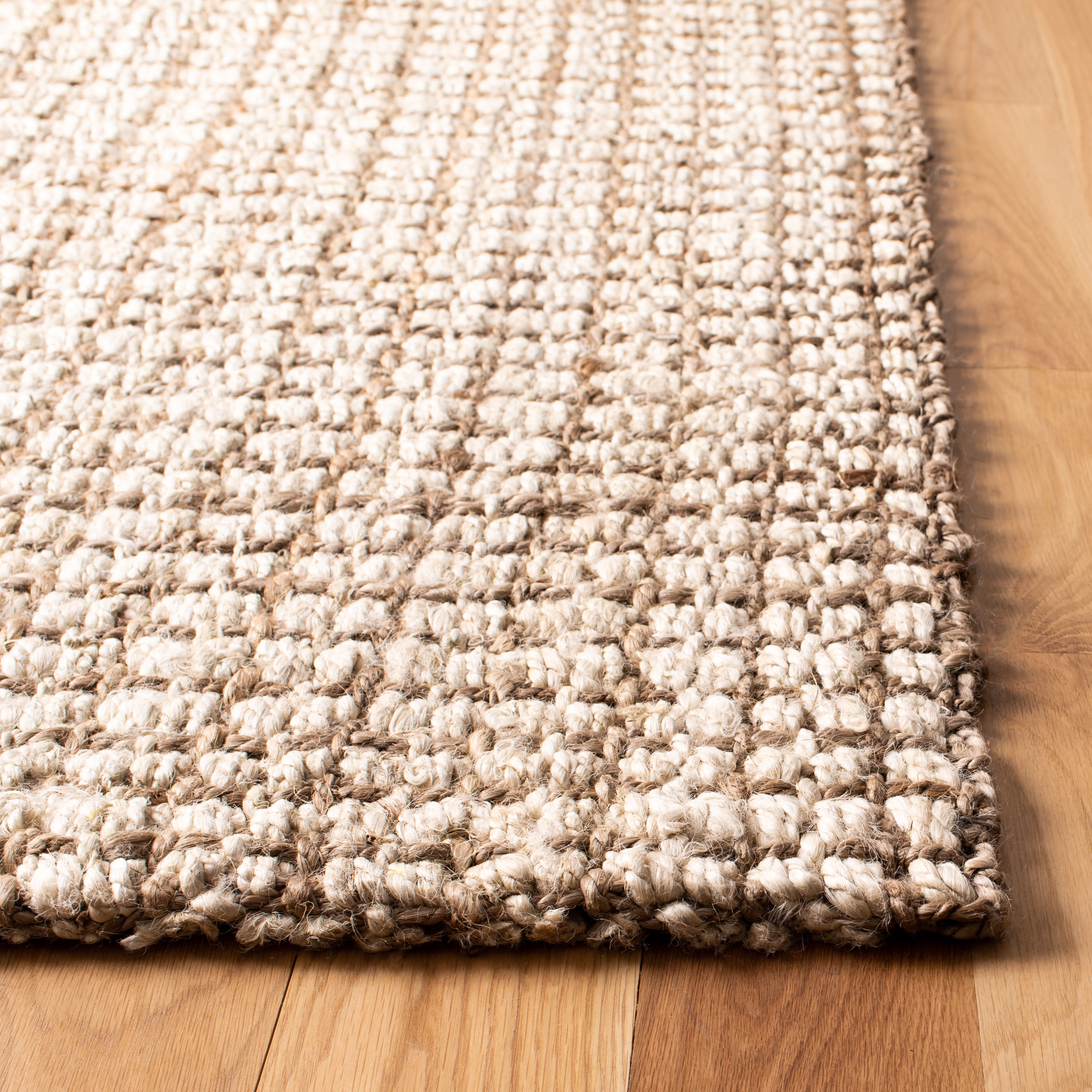 SAFAVIEH Natural Fiber Aletha Solid Runner Rug, Ivory/Natural, 2'3" x 10'