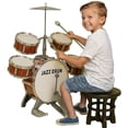 thumbnail image 1 of Bateria Musical Infantil Juguete Niños 7 Piezas Banco Bombo Little Monkey, 1 of 7