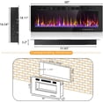 thumbnail image 2 of Vitesse 60 inch Electric Fireplace Recessed and Wall Mounted,750/1500W Heater and Linear Fireplace with Touch Screen Control Panel, Timer,Remote Control,Adjustable Flame Color and Speed, 2 of 7