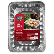 Expert Grill 15.75 x 11.25 Large Aluminum Foil Grill Pan, 2 Count