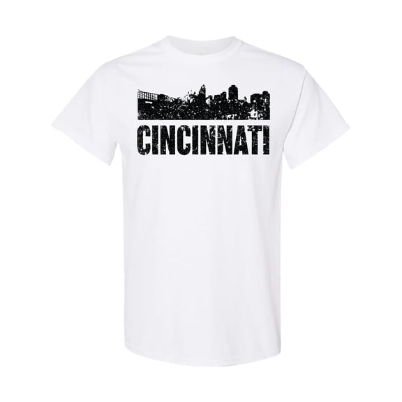 Inktastic Cincinnati Skyline Grunge T-Shirt