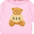 thumbnail image 3 of Inktastic Vintage Teddy Bear in Sweater with Christmas Trees Toddler Hoodie, 3 of 4