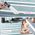 thumbnail image 3 of SAFAVIEH Courtyard Patrice Striped Indoor/Outdoor Area Rug, Ivory/Teal, 2'7" x 5', 3 of 12