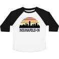thumbnail image 3 of Inktastic Indianapolis Indiana Skyline Retro Boys or Girls Toddler T-Shirt, 3 of 5