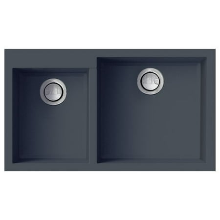 Transolid 33'' x 19'' Double Basin Undermount Kitchen Sink