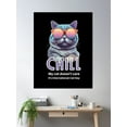 thumbnail image 2 of Pawsitively Unbothered: Celebrate International Cat Day! Poster Wall Art, Modern Wall Decor, 12x18 UNFRAMED, 2 of 3