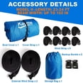 thumbnail image 4 of Kayme 600D Heavy Duty Boat Cover, Waterproof and Tear Resistant Boat Canvas, Tarps with Windproof Straps. Fit for V-Hull, Tri-Hull, Bass Boat, Fish & Ski Boat, Length 23'-24', Width up to 102"., 4 of 6