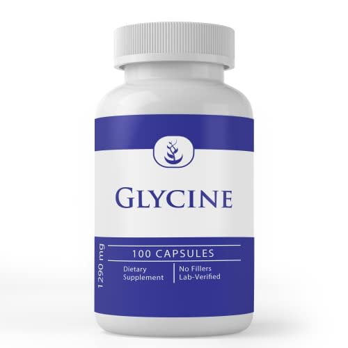 Pure Original Ingredients Glycine, 100 Capsules Pure, No Additives Or Fillers, Lab Verified
