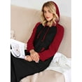 thumbnail image 6 of Avidlove Cotton Nightgown for Women Long Sleeve Hooded Gowns Sleepwear Full Length Nightwear with Pockets, 6 of 7