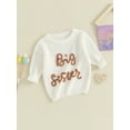 thumbnail image 2 of SUNSIOM Pull pour Filles, Broderie de Lettres, Col Rond, Manches Longues, Automne Hiver, 2 of 8