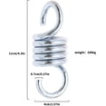 thumbnail image 4 of 4pcs Suspension Spring Hook Replacement Metal Swing Spring Hooks Hanging Spring Hooks Garden Accessories for Hanging Hammock Chair, Silver, 4 of 5