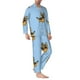 thumbnail image 2 of Balery Cute Puppy Pijama para Hombre de Dos Piezas con Manga Larga, Conjunto de Dormir y Descanso Suave con Bolsillos-Large, 2 of 7
