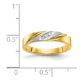 thumbnail image 7 of 14K Yellow Gold Ring Band Wedding Diamond Round AA Quality Trio Ladies , Size 8, 7 of 7