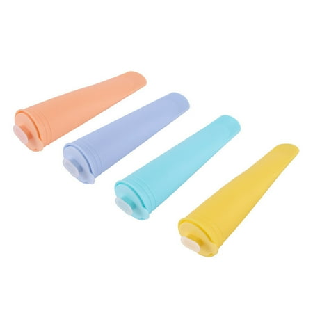 

Silicone Popsicle Tray Ice Yogurt Jelly Lolly Mould Ice Maker 4 Pack Sky Blue