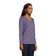 thumbnail image 3 of Lands' End Women's Petite Relaxed Supima Cotton Long Sleeve V-Neck T-Shirt, 3 of 3