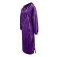 thumbnail image 4 of Wangmeiwg Women's Sweatshirts Women's Loose Fit Knitted Hooded Sweater Dress with for Autumn Winter Fashion Long Pocket Skirt Casual Warm Outfit Purple 5XL, 4 of 6