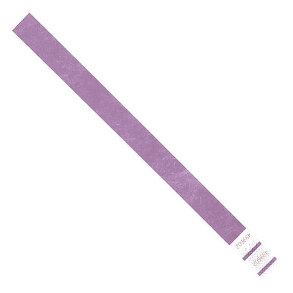 Tyvek Tyvek Wristbands, 3/4" x 10", Purple, PK500 WR101PL